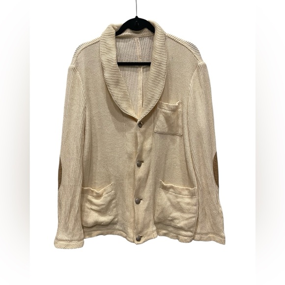 J press York st Shawl Collar Cardigan Sweater Casual Cable Knitted Button Down M - Picture 1 of 9